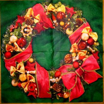 WBL-400 Christmas Flowers - 3-ply (green) - Paw